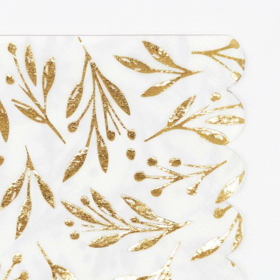 Christmas * | Meri Meri Party Gold Leaf Large Napkins