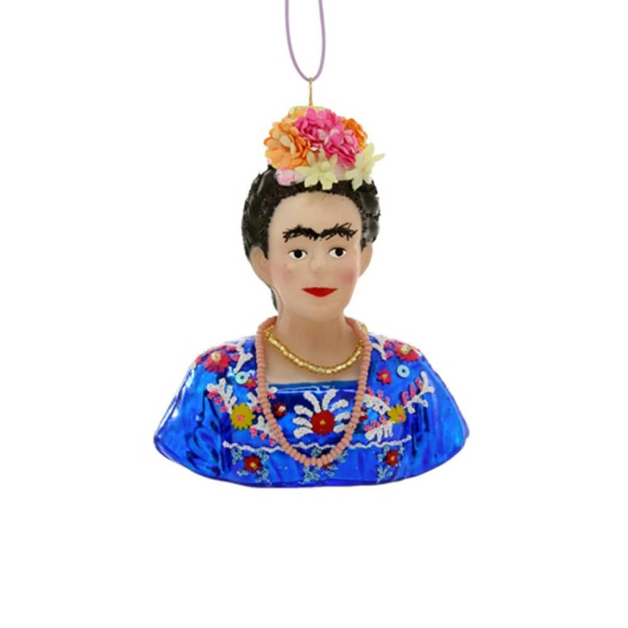 Christmas * | Cody Foster & Co. Frida Kahlo In Blue Blouse Ornament, 3.5 Ornaments