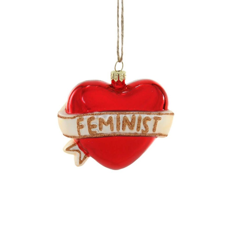 Christmas * | Cody Foster & Co. Feminist Heart Ornament 3.25