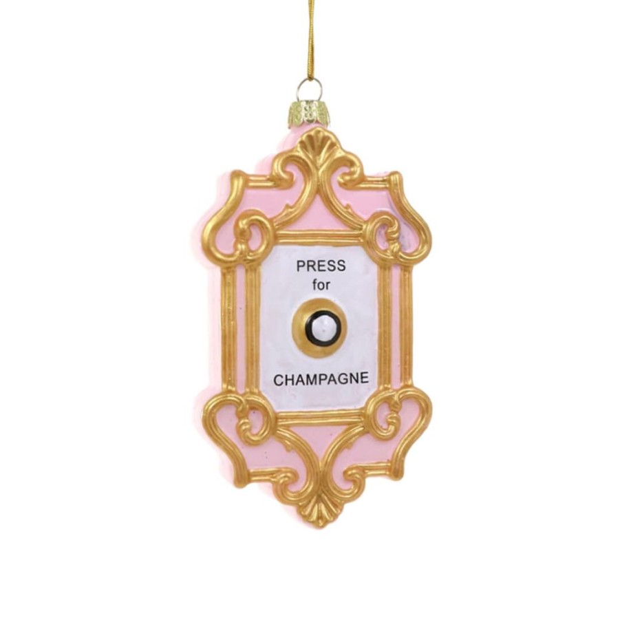 Christmas * | Cody Foster & Co. Preorder: Champagne Button Ornament 5 Christmas