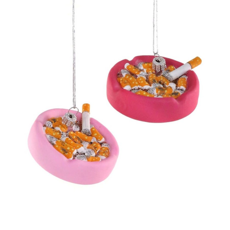 Christmas * | Cody Foster & Co. Preorder: Pink Ashtray Cigarette Holder Ornament 2.75 Christmas