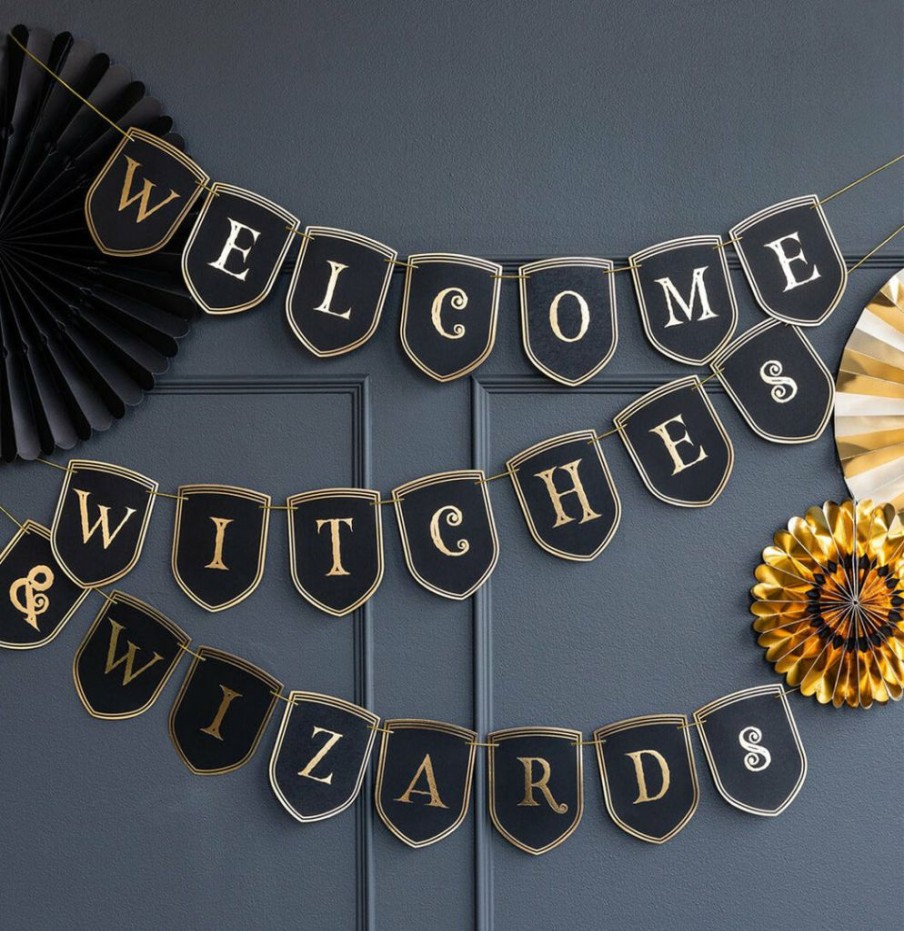 Halloween * | My Mind'S Eye Party Spellbound Welcome Witches & Wizards Banner