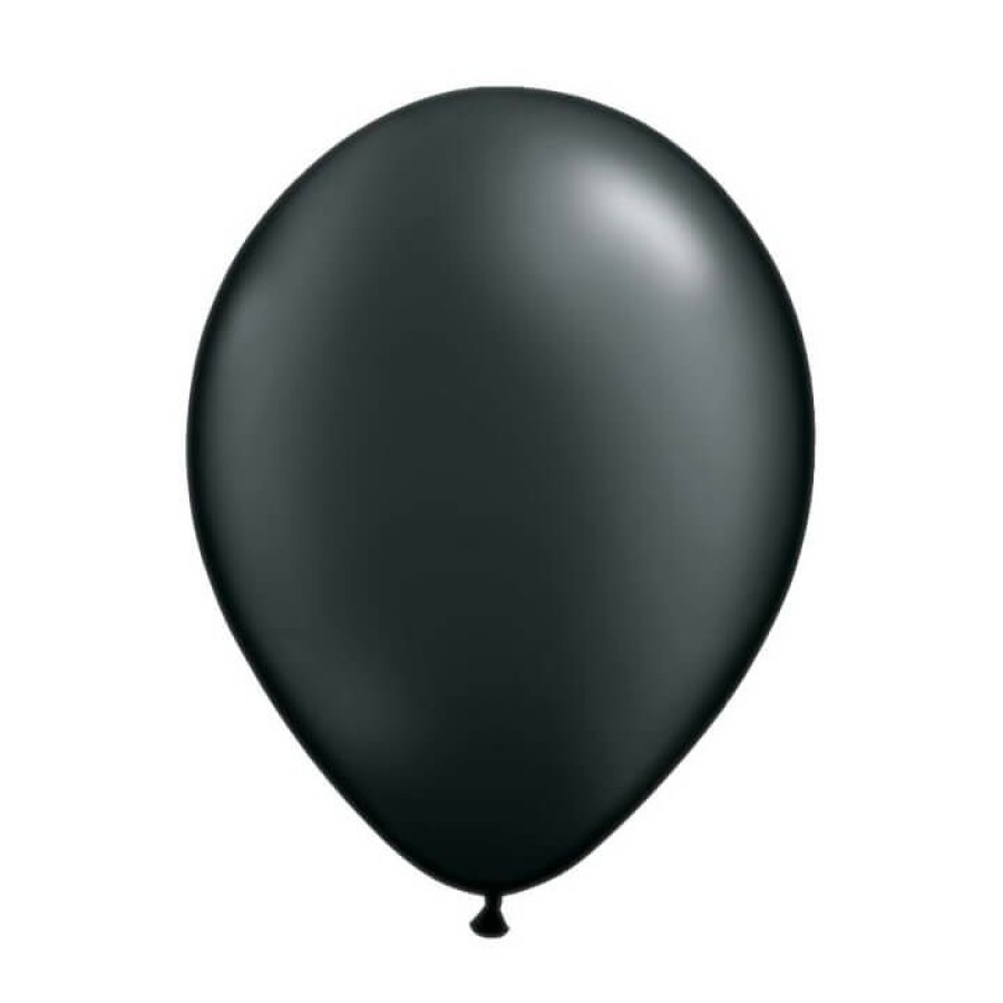 Halloween * | Burton + Burton Pearl Onyx Black Latex Balloons