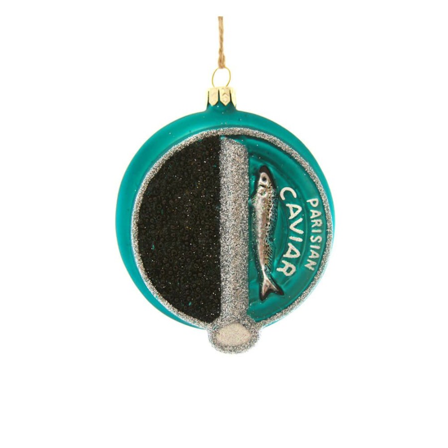 Christmas * | Cody Foster & Co. Christmas Teal Caviar Ornament 3.75