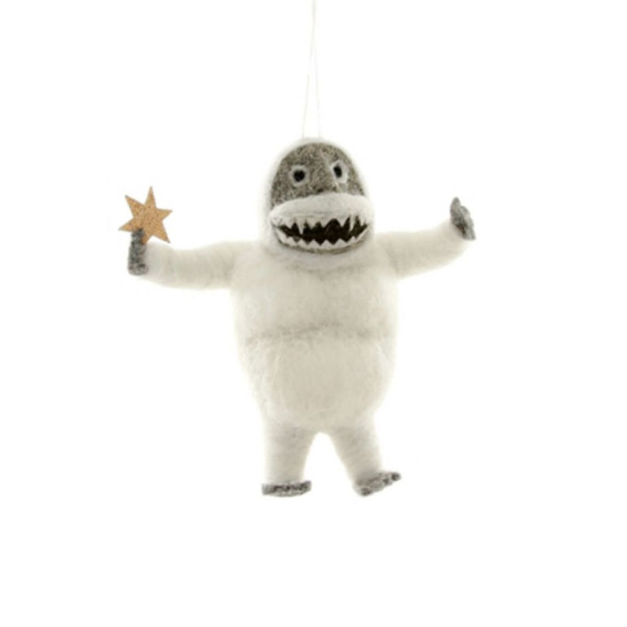 Christmas * | Cody Foster & Co. Felted Abominable Snowman Ornament 6