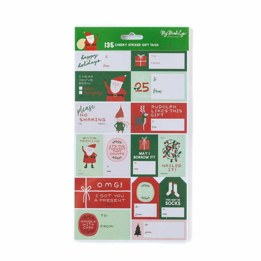 Christmas * | My Mind'S Eye Cards + Gift Wrap Christmas Sticker Gift Labels