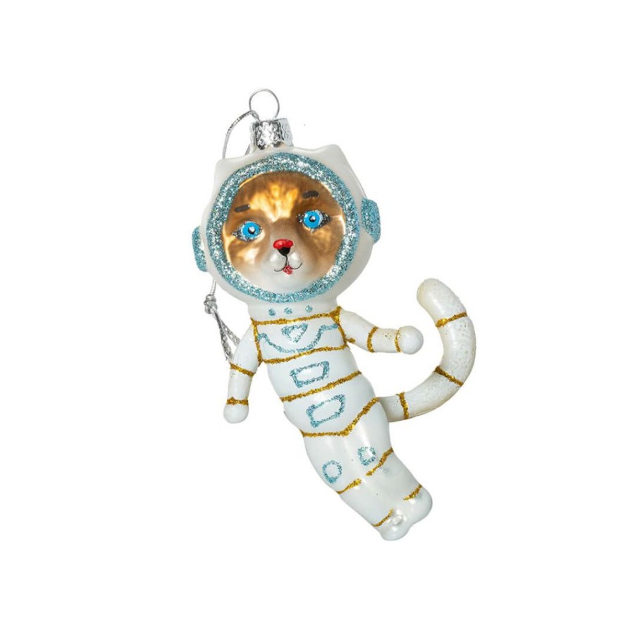 Christmas * | Cody Foster & Co. Astronaut Kitty Ornament 4.5 Christmas