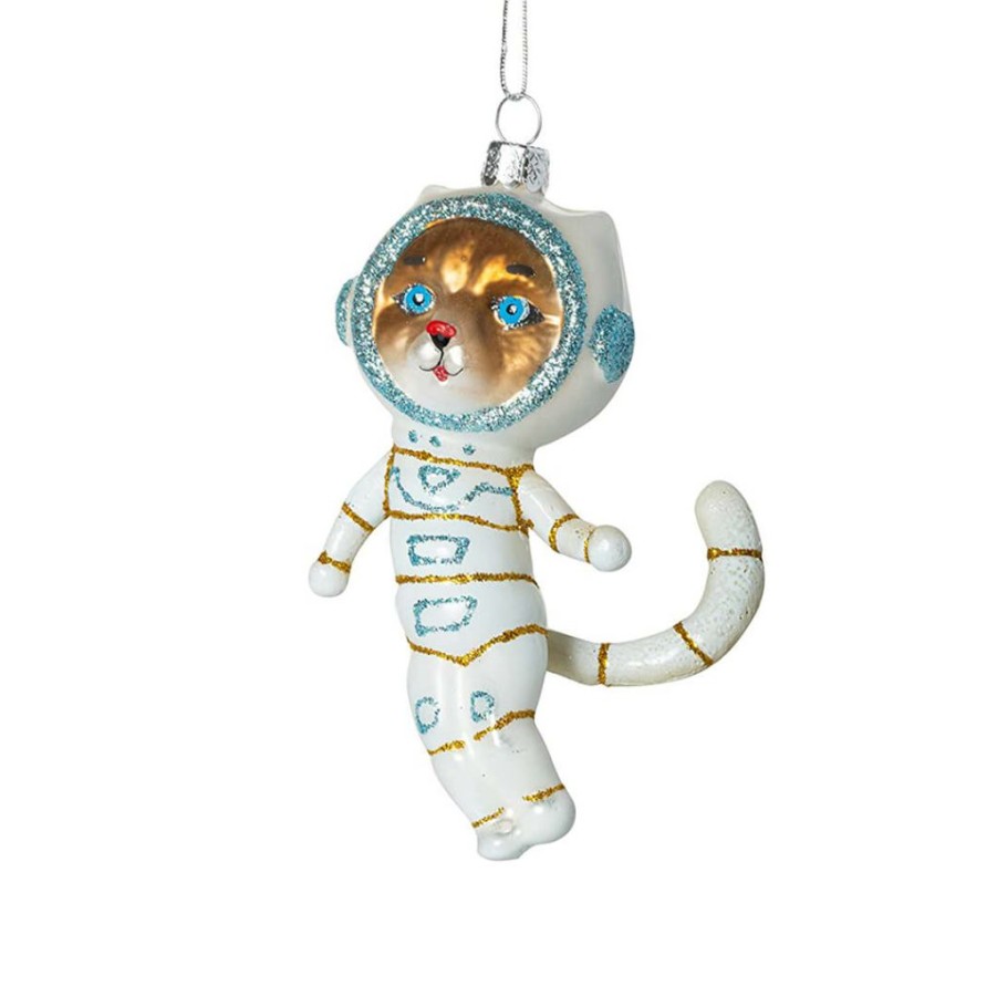 Christmas * | Cody Foster & Co. Astronaut Kitty Ornament 4.5 Christmas