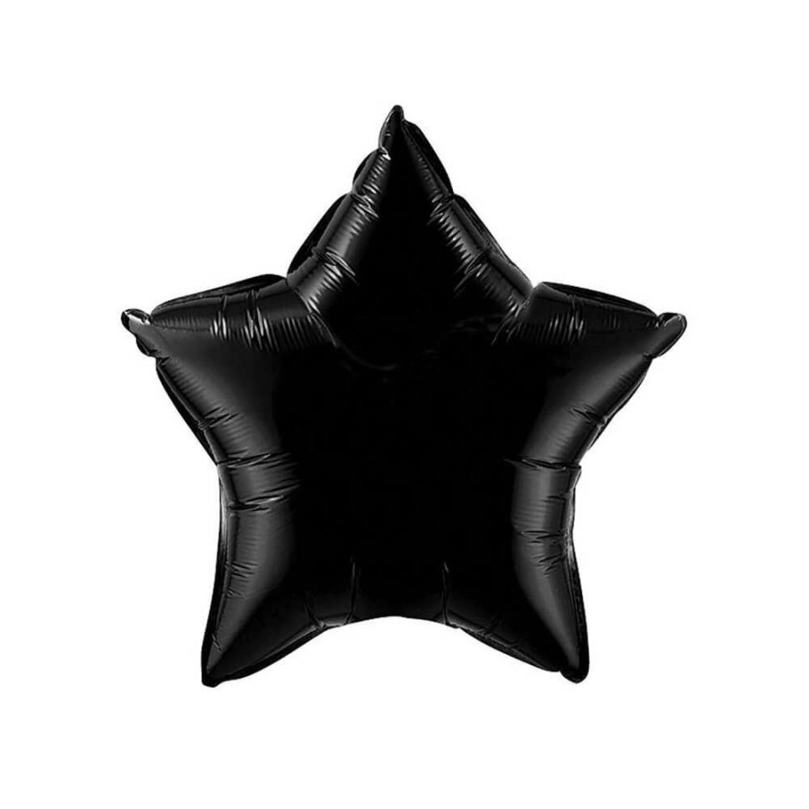 Halloween * | Qualatex Onyx Black Star Foil Balloon 20