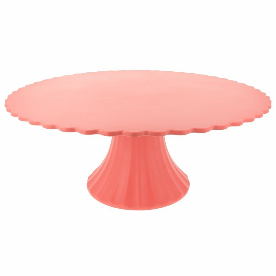 Christmas * | Meri Meri Party Large Coral Bamboo Fiber Cake Stand