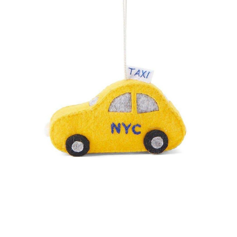 Christmas * | Silk Road Bazaar Christmas Felt Taxi Ornament