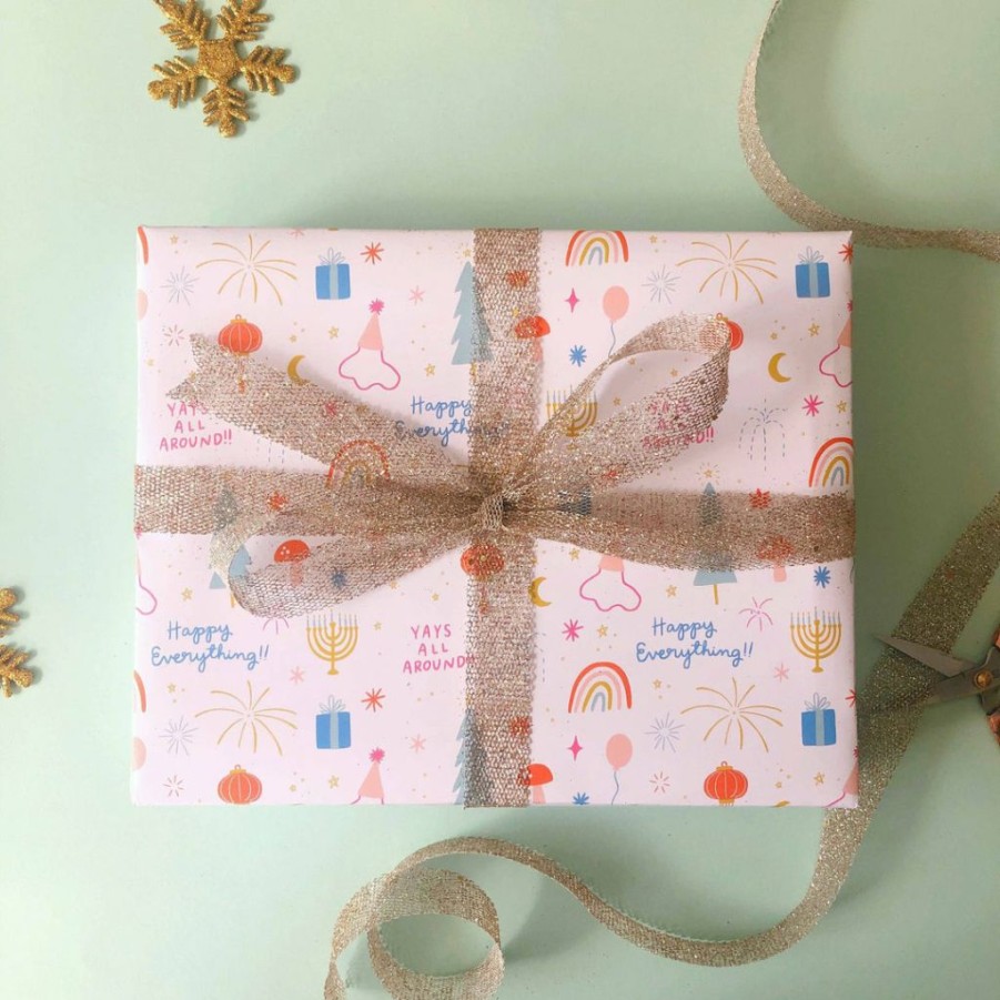 Christmas * | Abbie Ren Illustration Happy Everything Wrapping Paper Roll