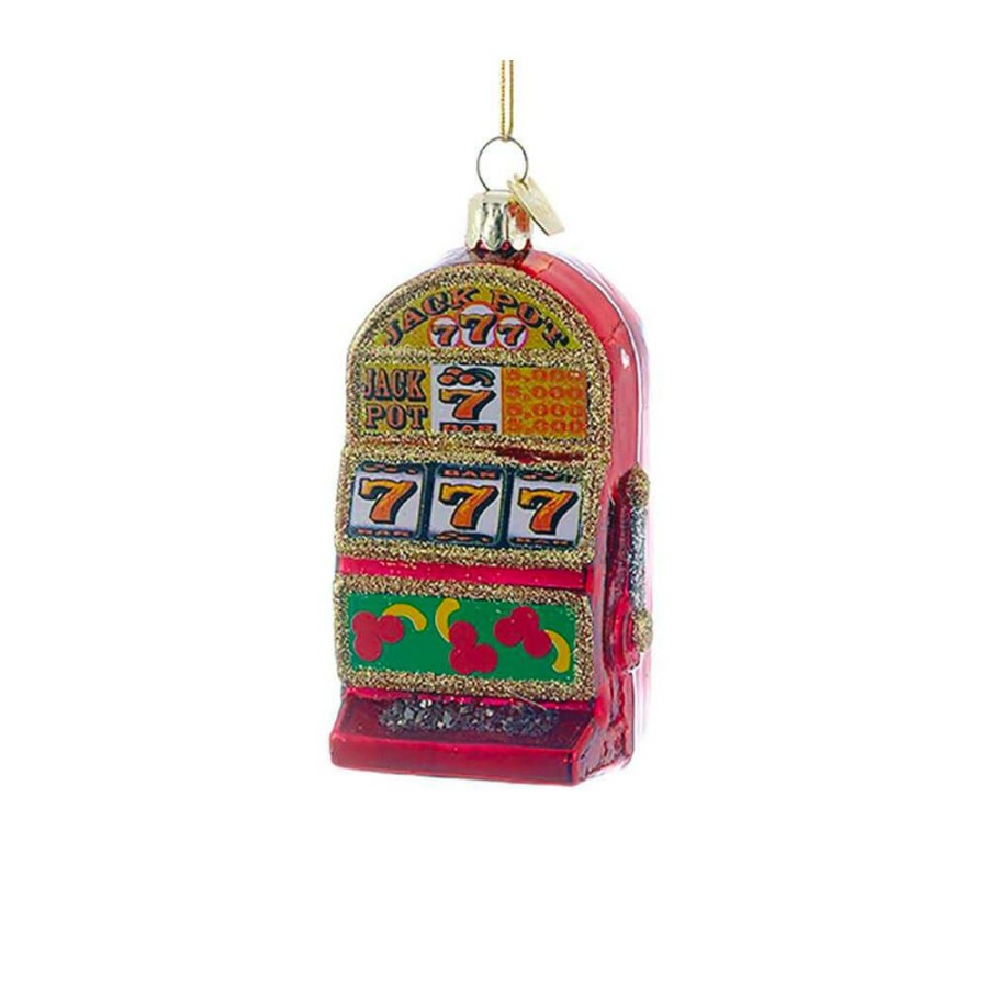 Christmas * | Kurt S. Adler, Inc. Noble Gems Slot Machine Glass Ornament 3.5 Christmas