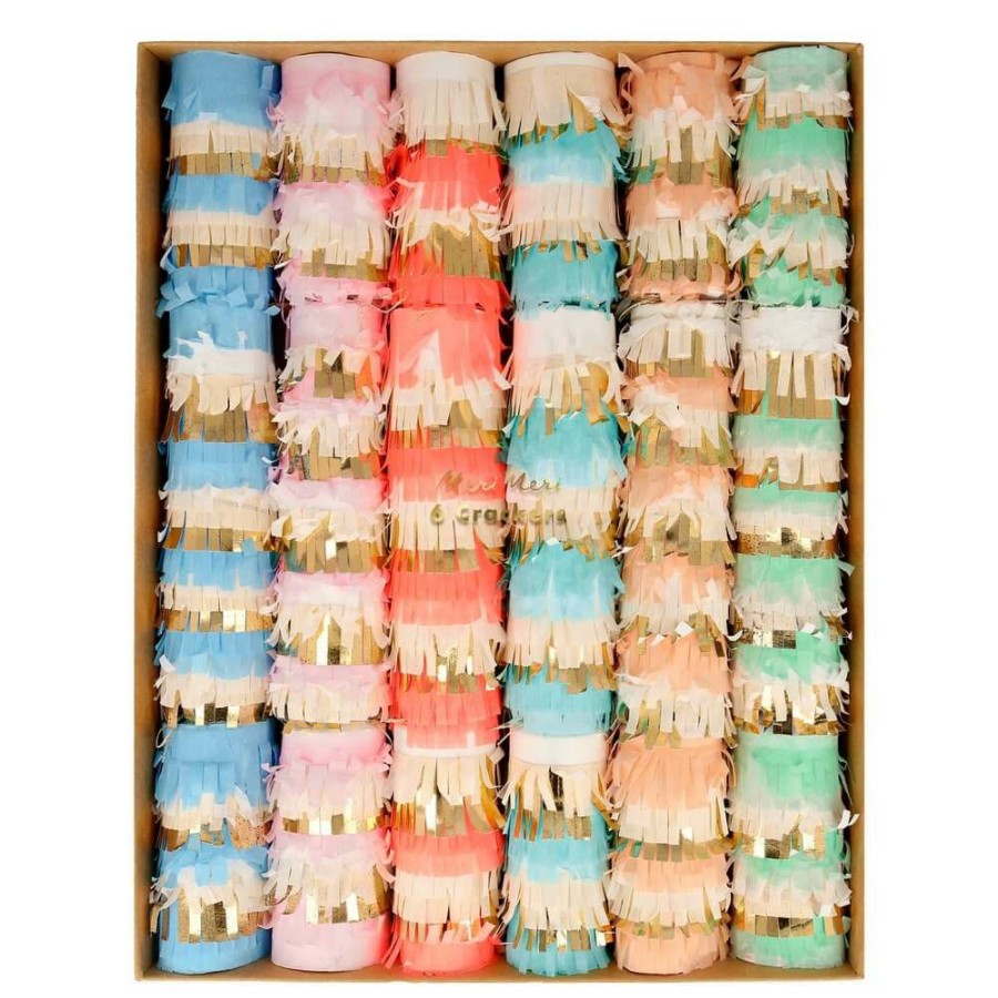 Christmas * | Meri Meri Party Pastel Fringe Medium Crackers