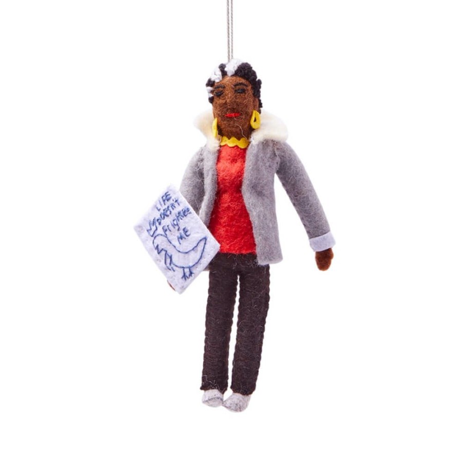 Christmas * | Silk Road Bazaar Maya Angelou Felt Ornament Christmas