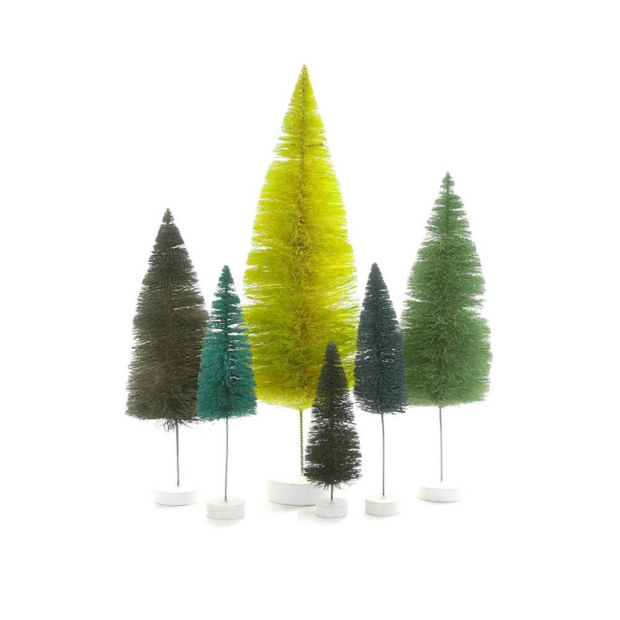 Christmas * | Cody Foster & Co. Green Rainbow Trees (Set Of 6) Christmas