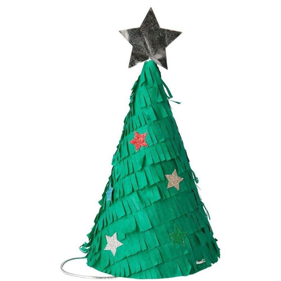 Christmas * | Meri Meri Party Meri Meri Fringed Christmas Tree Party Hats