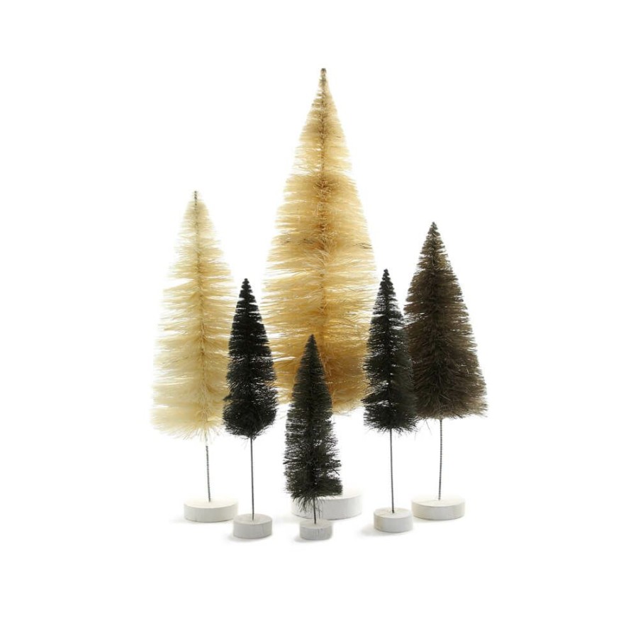 Christmas * | Cody Foster & Co. Neutral Rainbow Trees (Set Of 6) Christmas