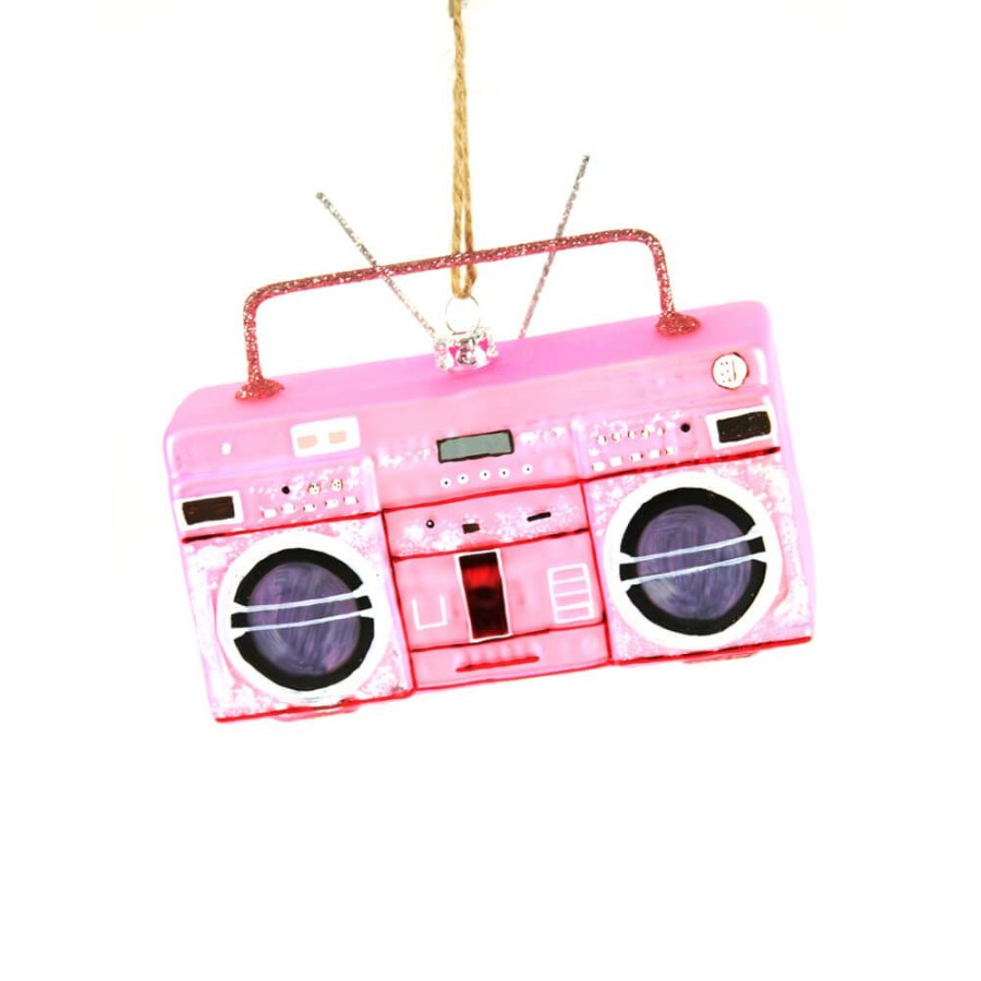 Christmas * | Cody Foster & Co. Pink Boombox Ornament 5 Christmas