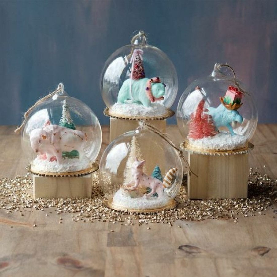 Christmas * | Christmas Glitterville Studios Woodland Dome Ornament