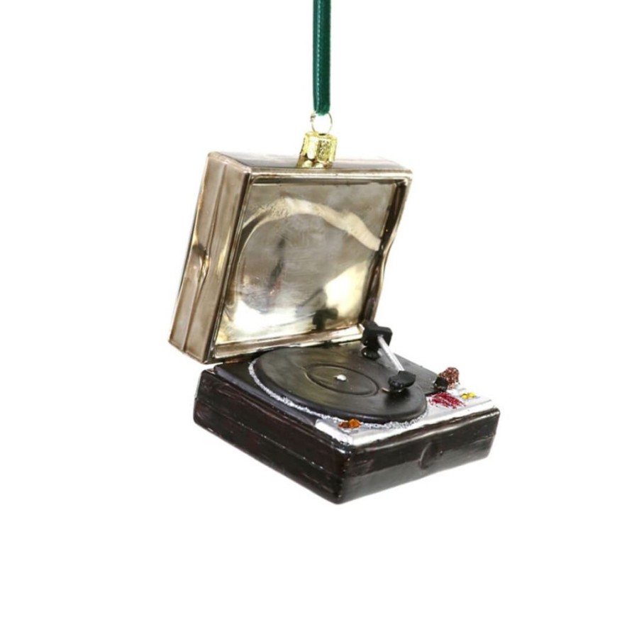 Christmas * | Cody Foster & Co. Christmas Preorder: Vintage Turntable Record Player Ornament 3.25