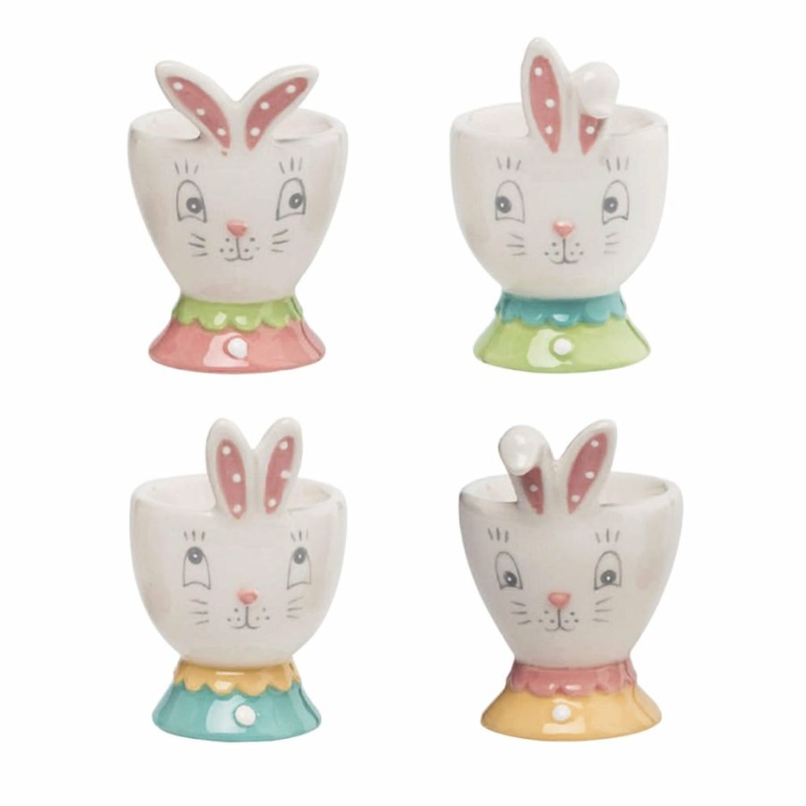 Easter * | Transpac Imports Johanna Parker Easter Dottie Egg Cups (Set Of 4)