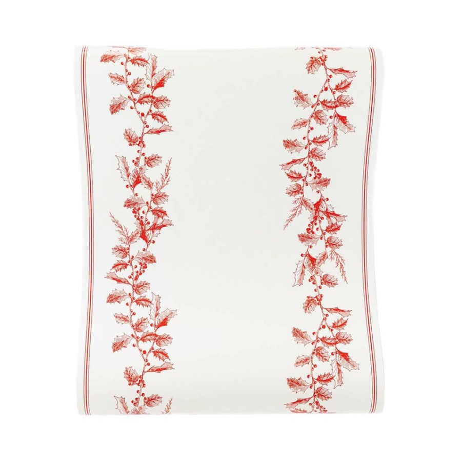 Christmas * | My Mind'S Eye Believe Collection Red Holly Table Runner Party