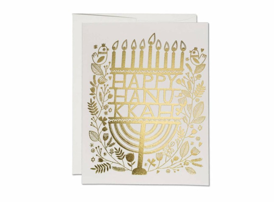 Christmas * | Red Cap Cards Hanukkah Candles Boxed Greeting Card Set Cards + Gift Wrap