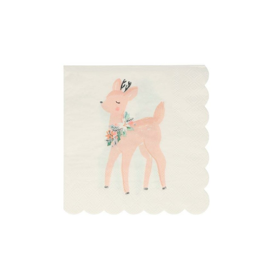 Christmas * | Meri Meri Party Pastel Deer Napkins