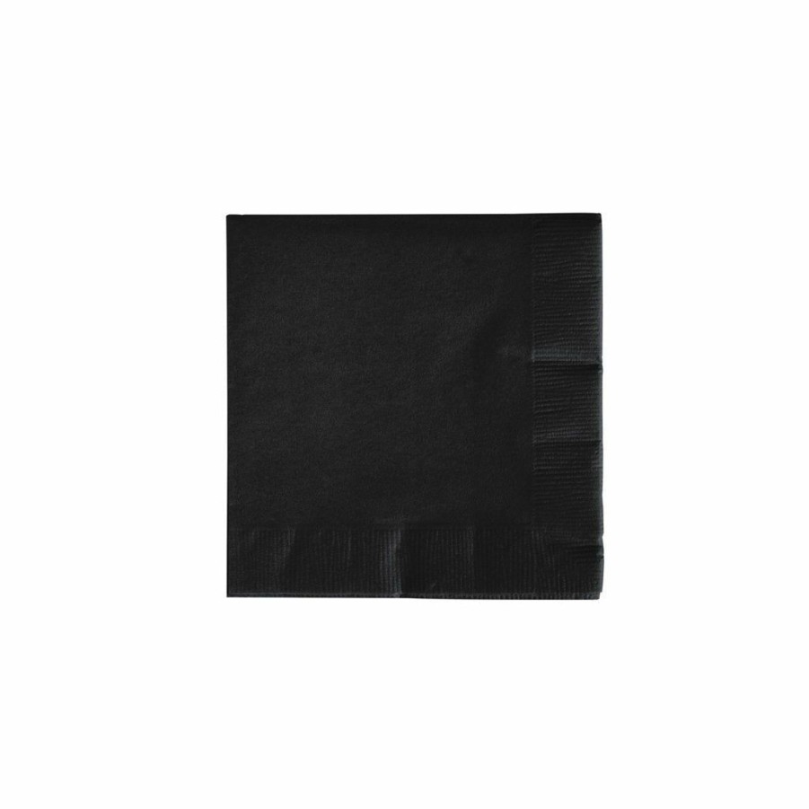 Halloween * | Party Black Cocktail Napkins (20Ct)