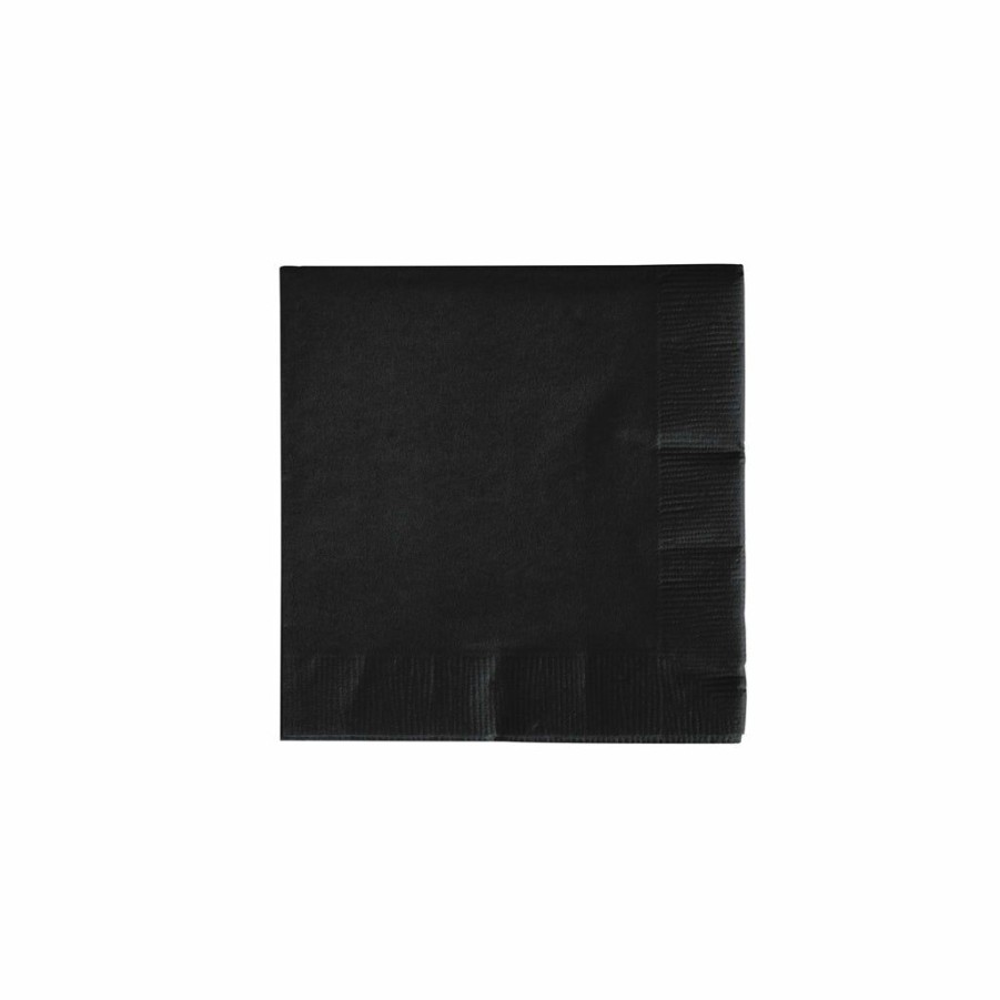 Halloween * | Black Cocktail Napkins (50Ct)