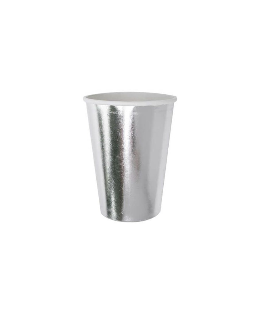 Christmas * | Jollity & Co. Party Shiny Posh Silver Fox Paper Cups