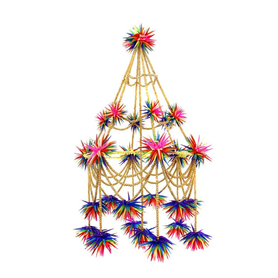 Easter * | Cody Foster & Co. Christmas Beaded Rainbow Pajaki Paper Chandelier