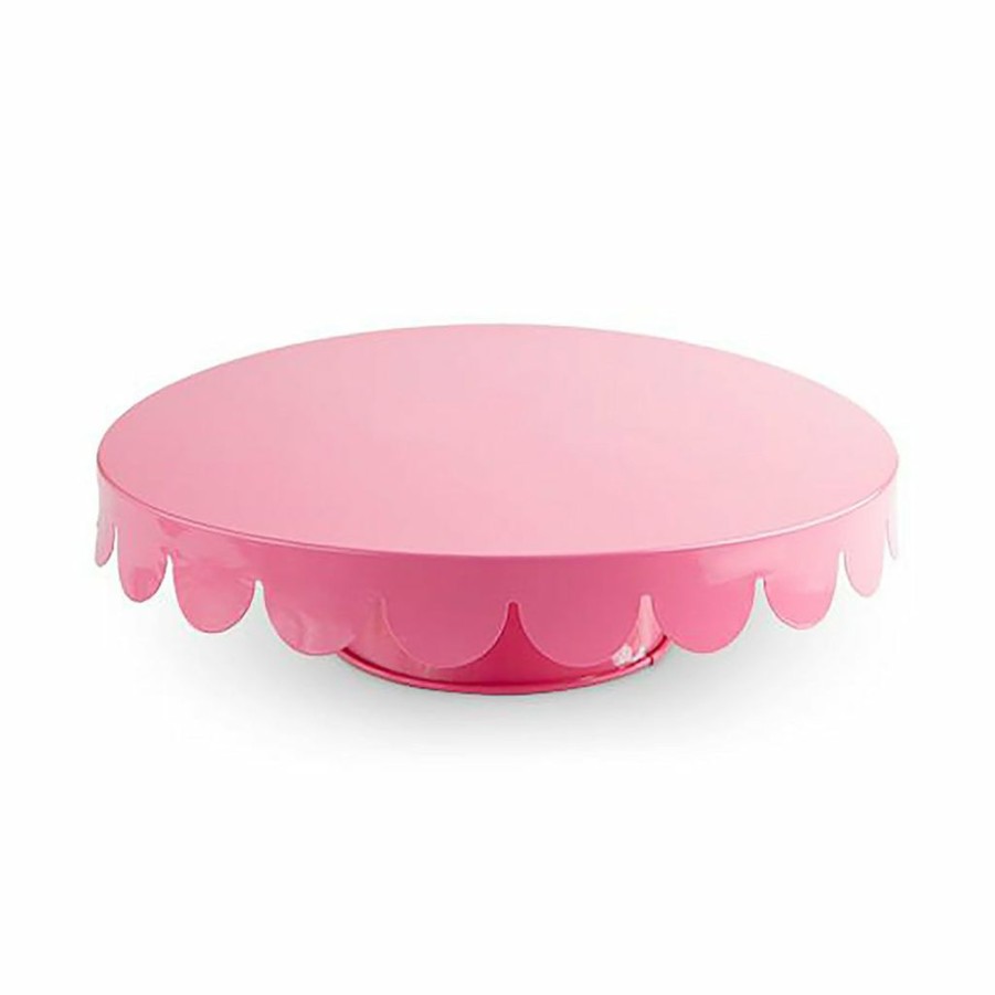 Christmas * | Cakewalk Party Pink Metal Cake Stand