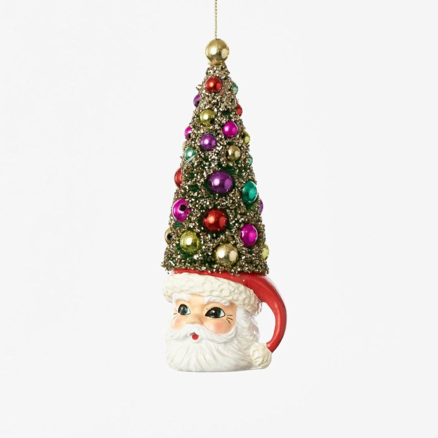 Christmas * | One Hundred 80 Degrees Christmas Santa Mug With Sisal Tree Ornament 6.25