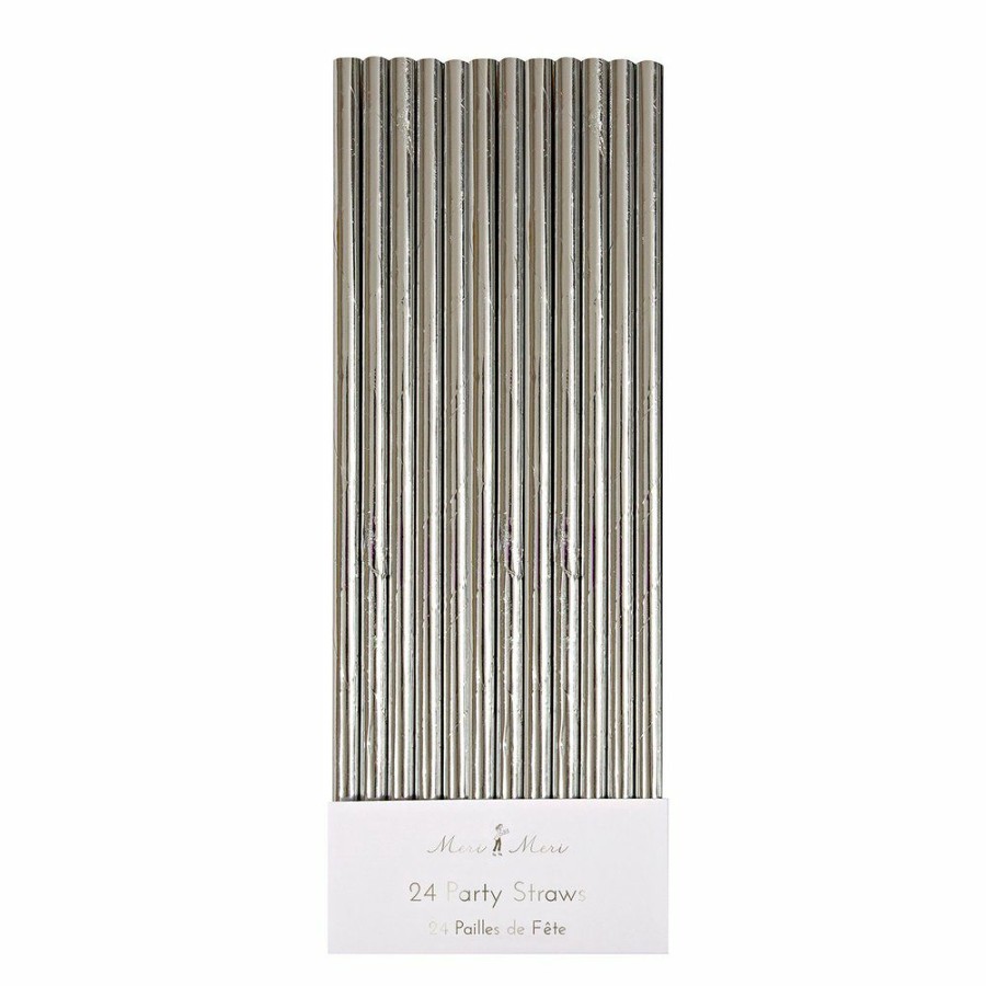 Christmas * | Meri Meri Party Silver Foil Party Straws