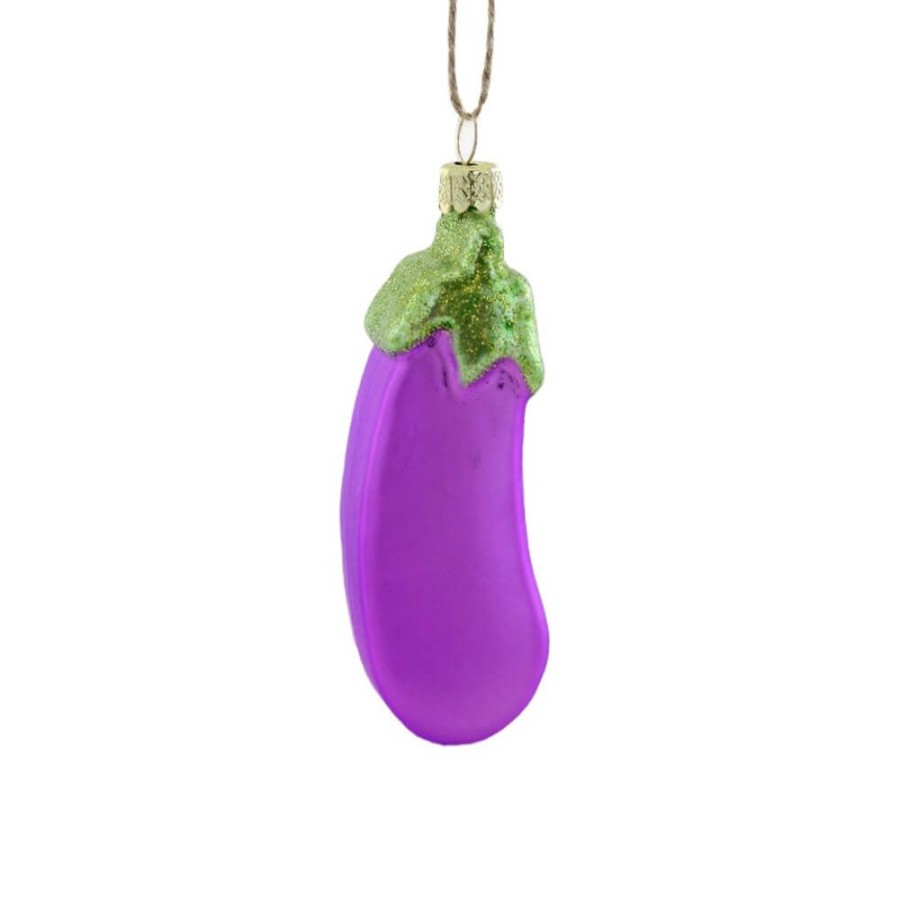 Christmas * | Cody Foster & Co. Christmas Eggplant Emoji Ornament 3.5