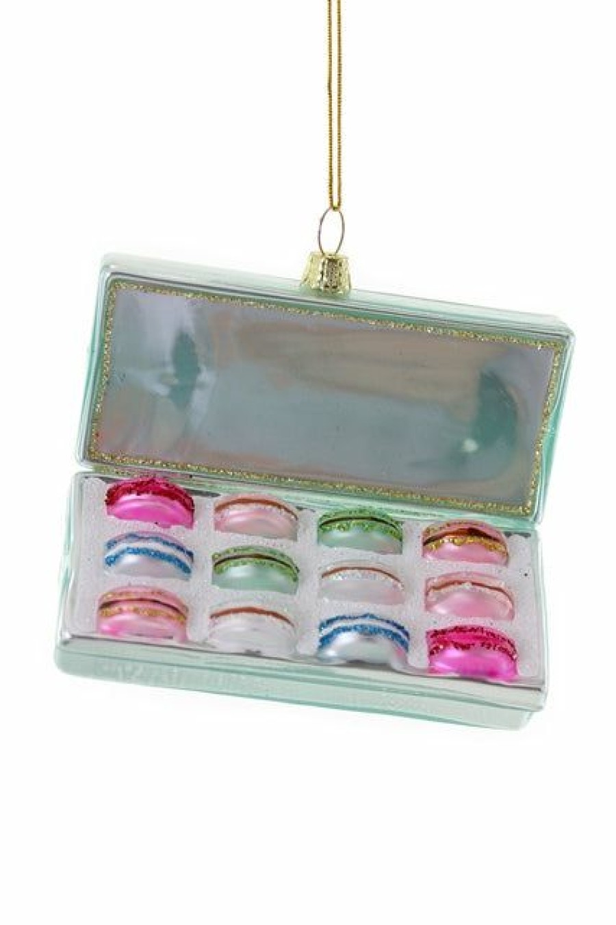 Christmas * | Cody Foster & Co. Christmas Blue Box Of Macarons Ornament 4