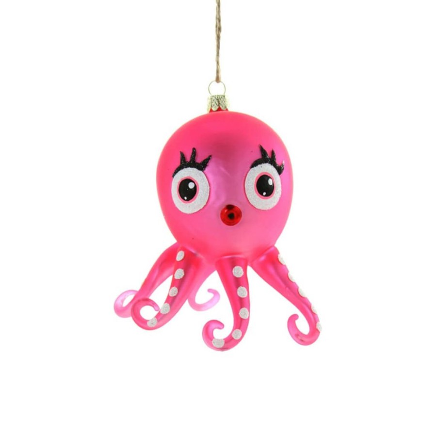 Christmas * | Cody Foster & Co. Preorder: Pink Kitschy Octopus Ornament, 4 Christmas