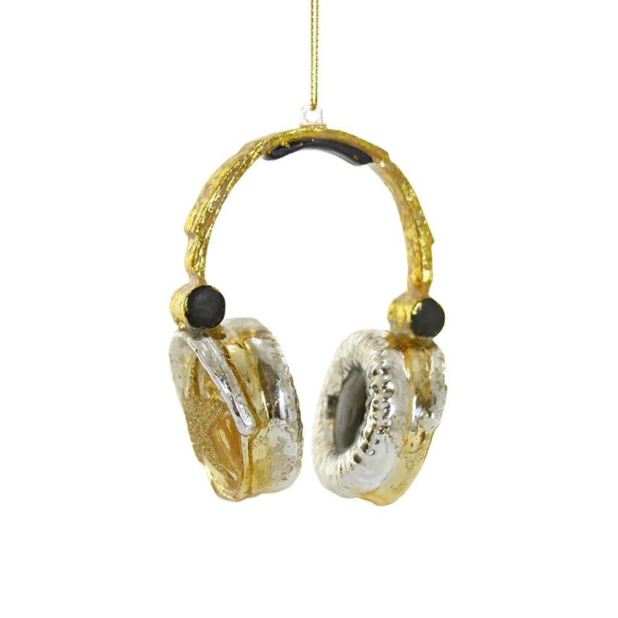 Christmas * | Cody Foster & Co. Christmas Gold Headphones Ornament 4