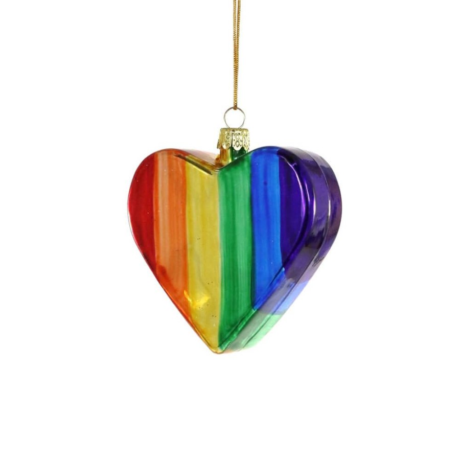 Christmas * | Cody Foster & Co. Preorder: Rainbow Heart Ornament 3.25