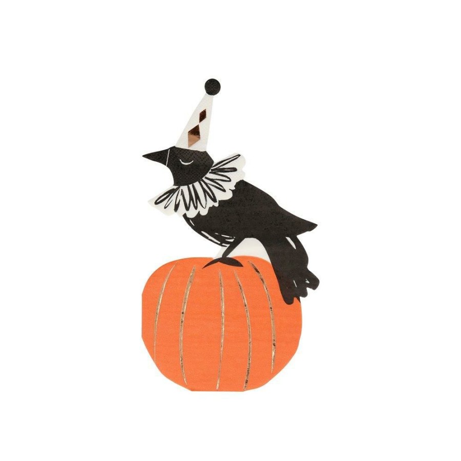 Halloween * | Meri Meri Party Vintage Halloween Crow Napkins