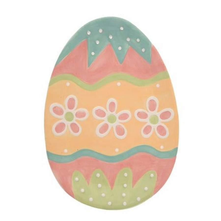 Easter * | Transpac Imports Johanna Parker Easter Dottie Parade Egg Platter