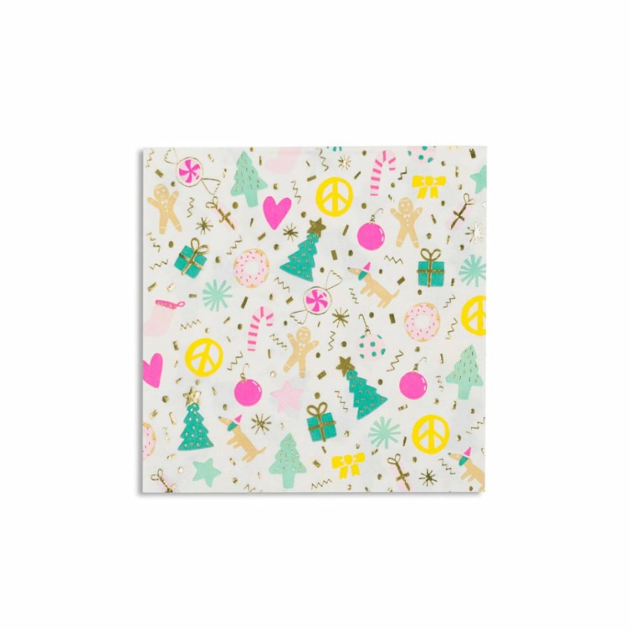 Christmas * | Daydream Society Merry + Bright Christmas Holiday Napkins