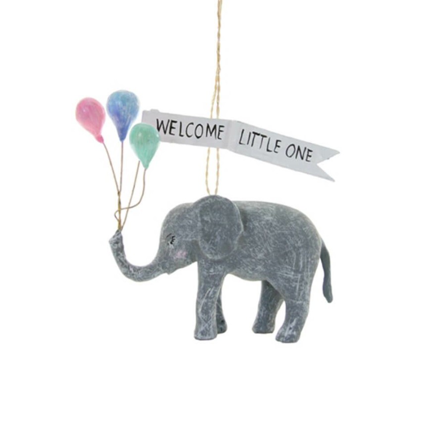 Christmas * | Cody Foster & Co. Welcome Little One Elephant Ornament 5