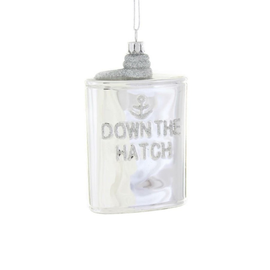 Christmas * | Cody Foster & Co. Preorder: Silver Flask Ornament 4.25 Christmas