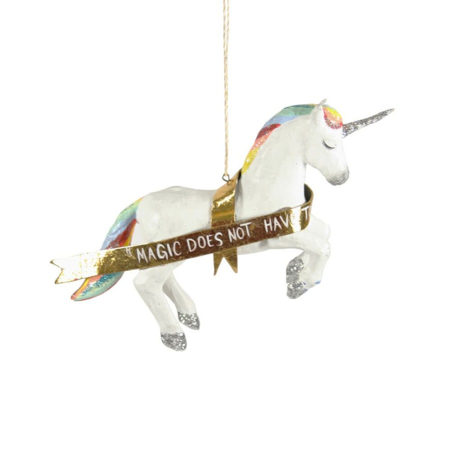 Christmas * | Cody Foster & Co. Christmas Mystic Rainbow Unicorn Ornament 5.25