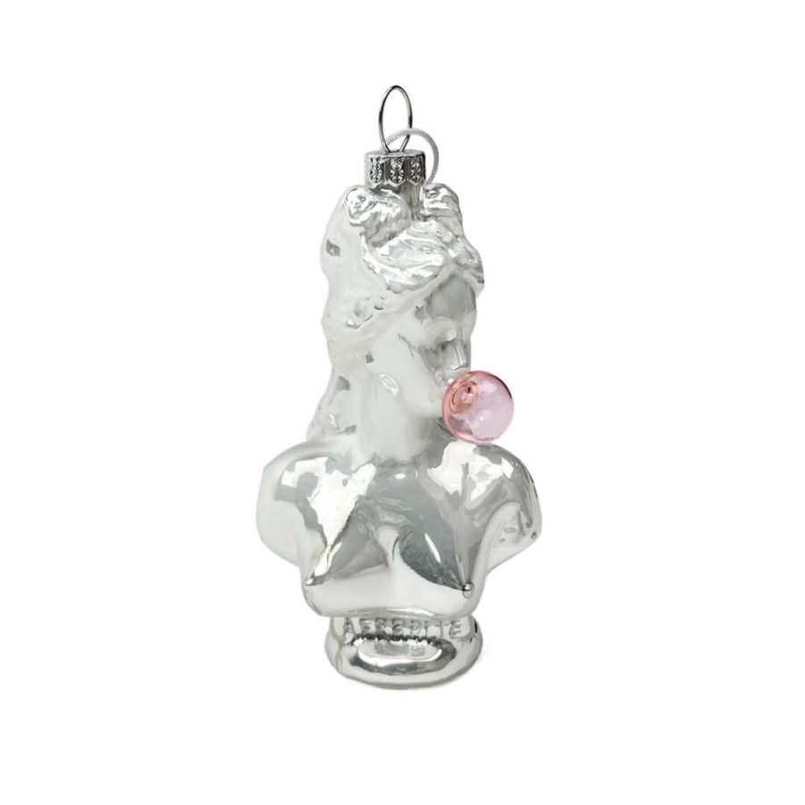 Christmas * | Cody Foster & Co. Classical Bust With Bubble Gum Glass Ornament 3.75