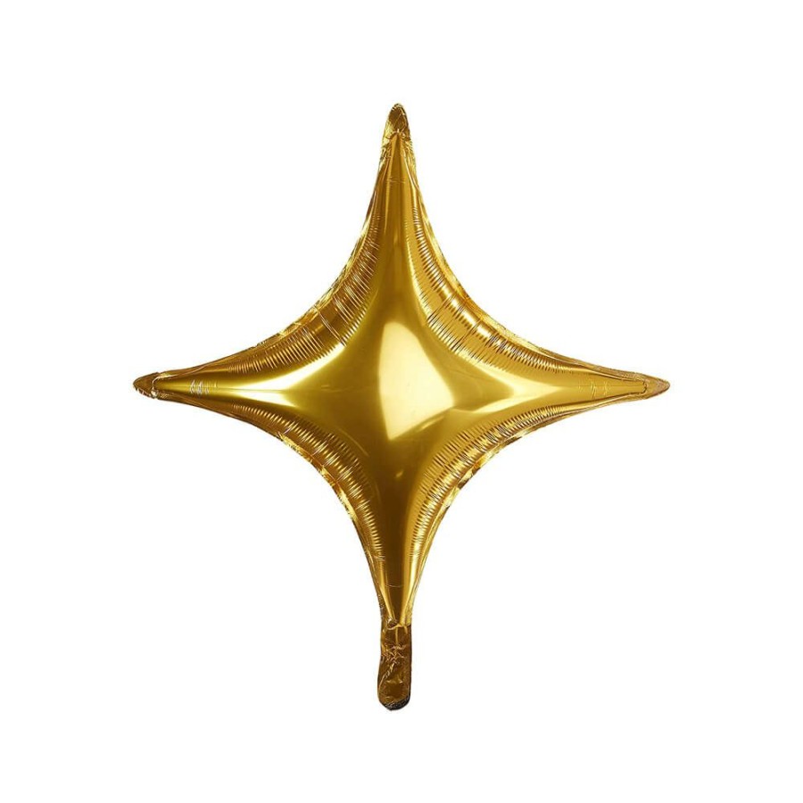 Christmas * | Qualatex Metallic Gold Star Point Foil Balloon 20 Party