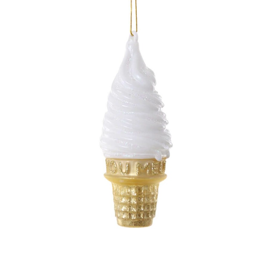 Christmas * | Cody Foster & Co. Christmas Preorder: You Melt My Heart Ice Cream Cone Ornament 5.5